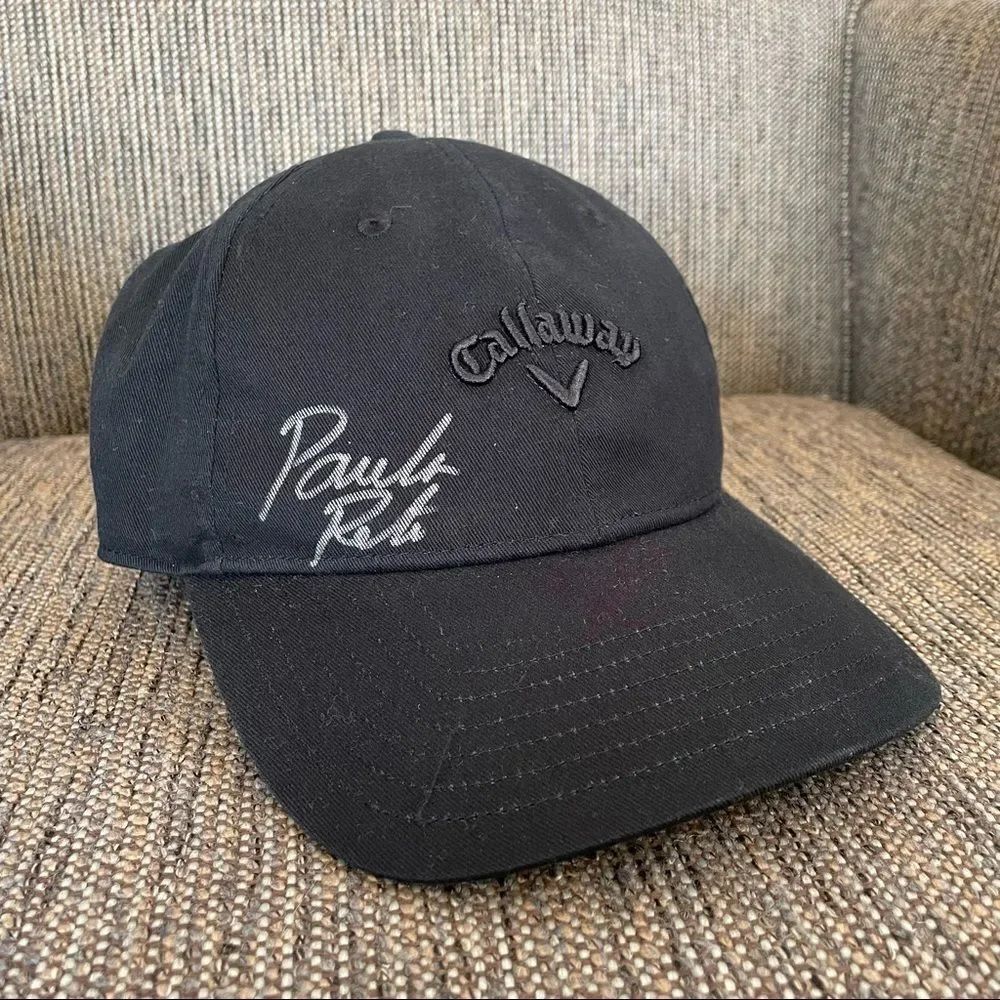 NWT Callaway Heritage Twill Hat Black Autographed by Paula Reto